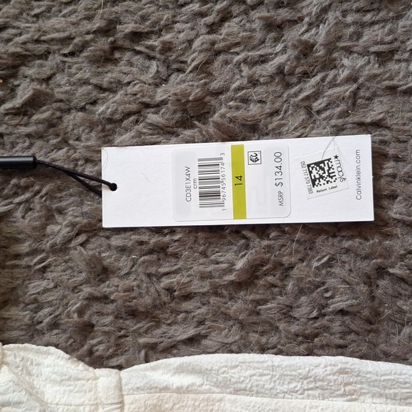 NWT Calvin Klein Sz 14 ivory summer dress - Picture 7 of 10